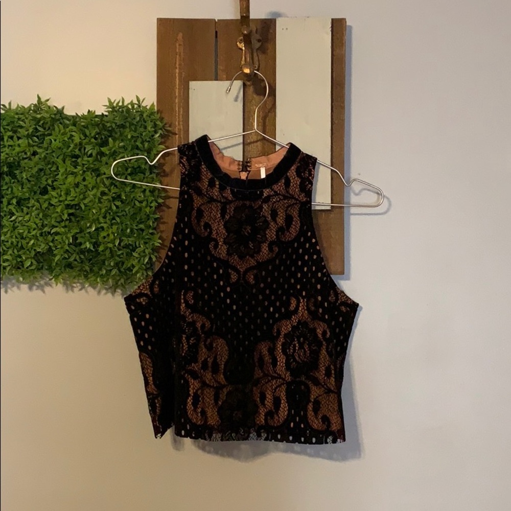 Free People Velvet Cropped Tank Top